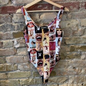Playboy Multicolor Graphic Bodysuit